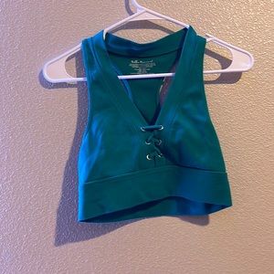 Green crop top